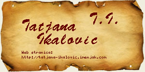 Tatjana Ikalović vizit kartica